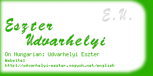 eszter udvarhelyi business card